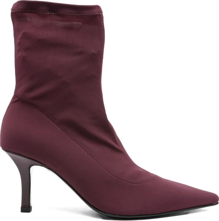 Patrizia Pepe 70mm Stretch Heeled Ankle Boots