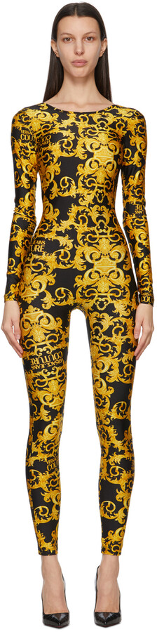 Versace Jeans Couture Black Baroque Jumpsuit - ShopStyle