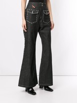 Thumbnail for your product : Maison Mihara Yasuhiro Studded Bell Bottom Jeans