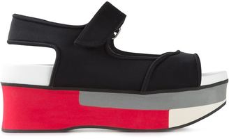 Marni 'Wedge in Selva on Drill' sandals