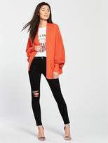 Thumbnail for your product : Very Ribbed Batwing Cardigan - Red Orange