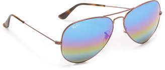 Ray-Ban Rainbow Mirrored Aviator Sunglasses