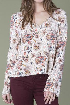 Others Follow Cream Floral Blouse