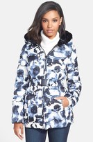 Thumbnail for your product : Vera Wang Print Belted Down Jacket (Online Only)