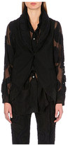 Thumbnail for your product : Ann Demeulemeester Sleeveless unstructured paisley wool-blend coat