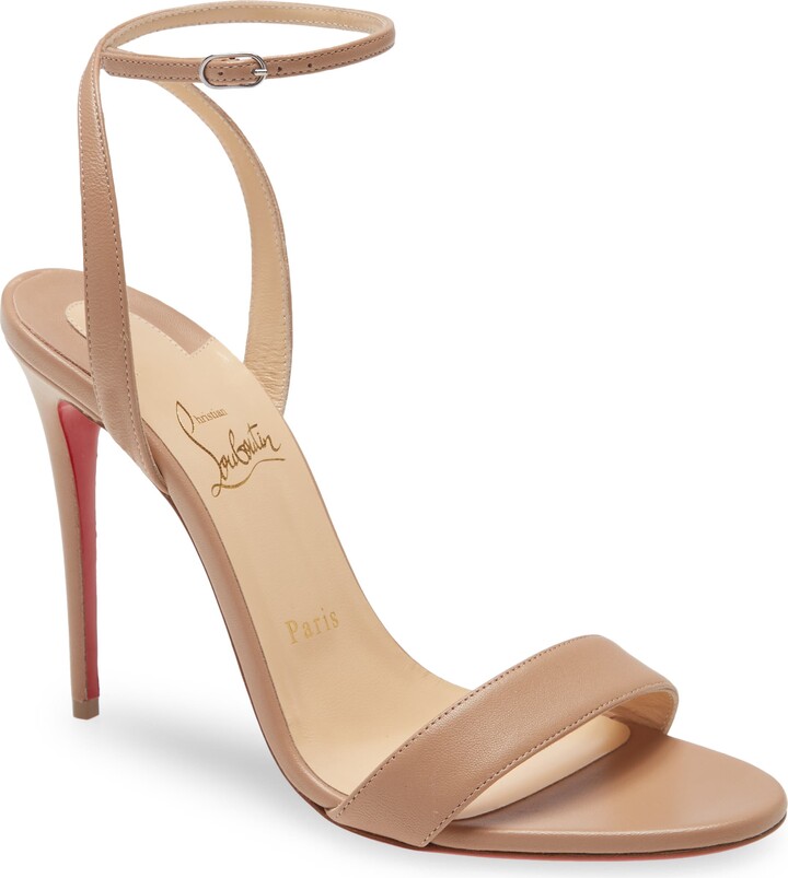loubigirl ankle strap red sole sandals
