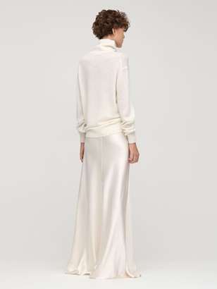 Ralph Lauren Collection Stretch Silk Satin Long Skirt