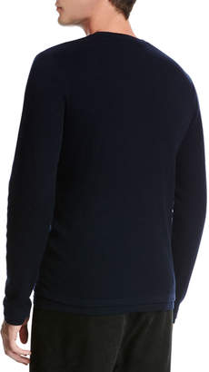 Vince Double-Layer Wool Crewneck Sweater