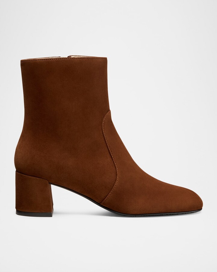 Stuart Weitzman Maeve Suede Zip Booties