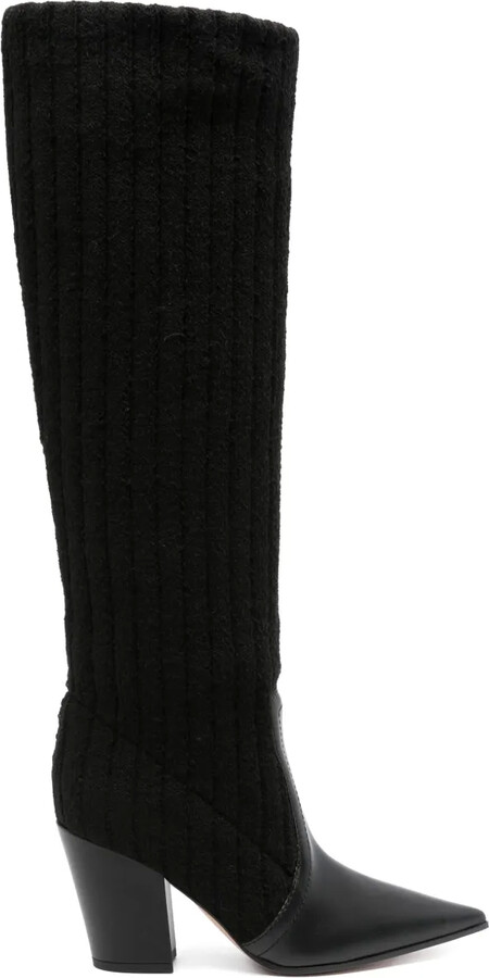 Gianvito Rossi 85mm Panelled-Design Boots