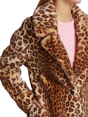 Rag & Bone Emma Leopard-Print Faux Fur Coat