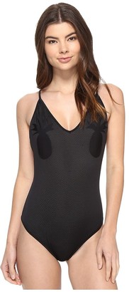 Volcom Women's Meshed Up One Piece Swimsuit with Pineapples