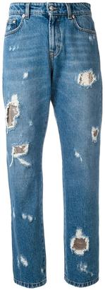 Versus distressed boyfriend jeans