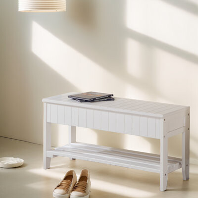 Lark Manor Quality Solid Wood Shoe Bench with Storage