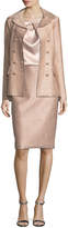 Thumbnail for your product : St. John Frosted Metallic Pencil Skirt