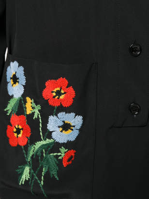 Sonia Rykiel floral embroidred pockets dress