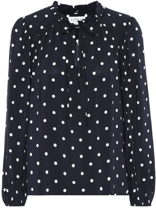designer polka dot blouse
