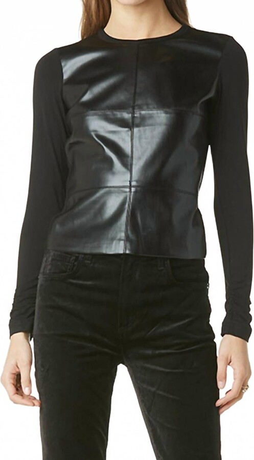 Tart Collections Tawni Leather Top In Black