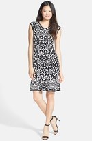 Thumbnail for your product : Nordstrom FELICITY & COCO Flounce Hem Jacquard Body-Con Sweater Dress (Regular & Petite Exclusive)