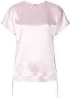 Cédric Charlier lace-up sleeves T-shi 