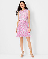 Thumbnail for your product : Ann Taylor Petite Floral Pleated Flare Dress