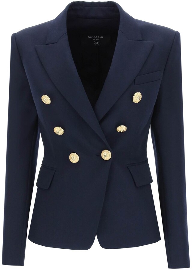 Gendanne Burma studie Women's Navy Blazer With Gold Buttons | Shop the world's largest collection  of fashion | ShopStyle