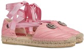 Thumbnail for your product : Gucci Matelasse Ankle-Wrap Espadrilles