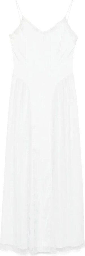 Rotate by Birger Christensen Satin Lace Maxi Dress