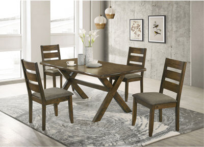 One Allium Way Knotty Nutmeg Dining Set