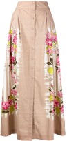 Thumbnail for your product : Alberta Ferretti Floral-Print Cotton Maxi Skirt