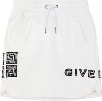 Givenchy Kids Logo cotton-blend skirt