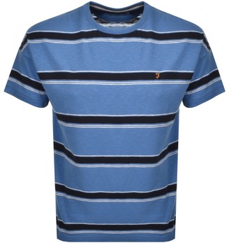 Farah Samuelson Stripe T Shirt Blue