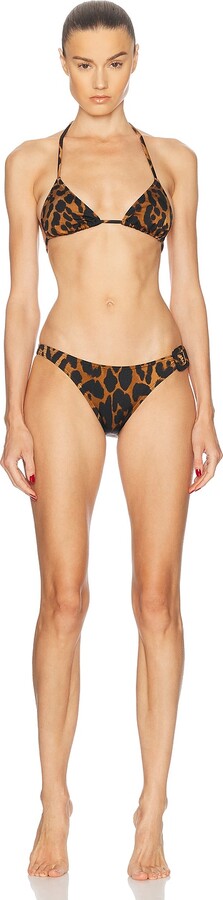 Tom Ford Wild Leopard Bikini Set in Brown