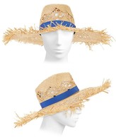Thumbnail for your product : Rag & Bone Frayed Wide-Brim Raffia Hat