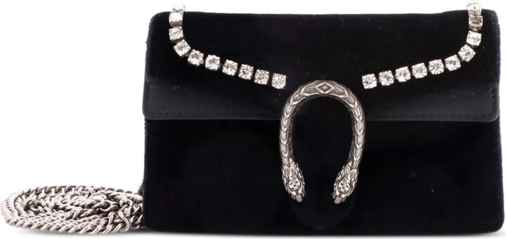 Gucci Pre-Owned Dionysus Bag Crystal Embellished Velvet Super Mini crossbody bag