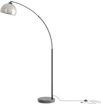 Inlight 66" Modern Arc Floor Lamp，Black Marble Base，Bulb Not Included