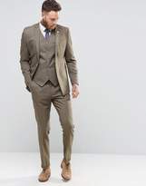 Thumbnail for your product : ASOS DESIGN Slim Suit Pants In Brown Tweed
