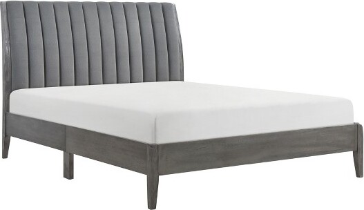 EPOCH VENTS QueenSizePlatformBedwithUpholsteredHeadboardforBedroom