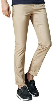 Oncefirst Men's Stylish Leisure Slim Straight Fit Durable Pants Trousers 36