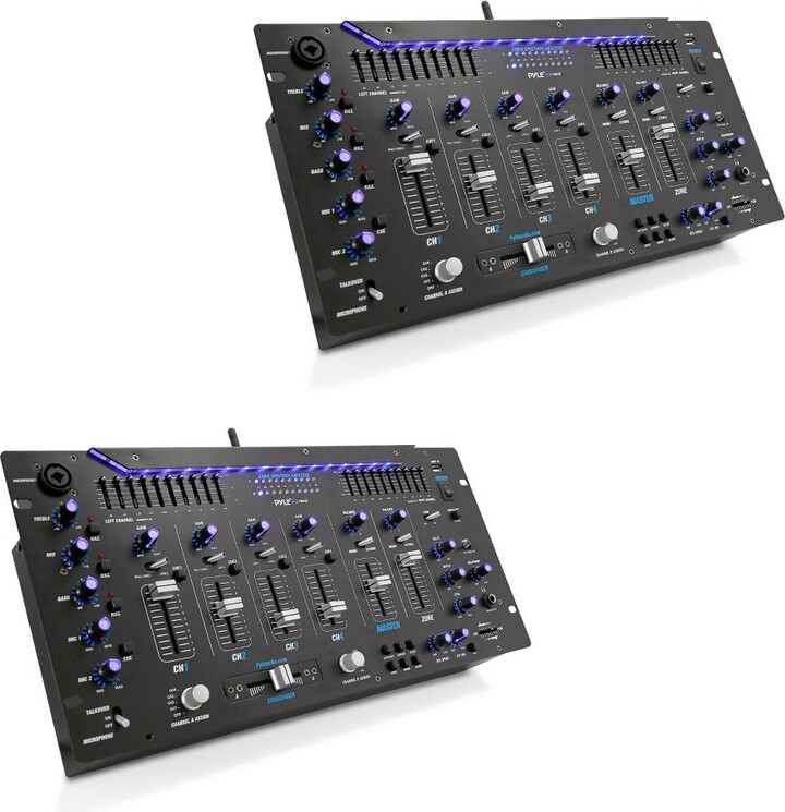 Pyle 6 Channel Sound Board Mixer System w/ Bluetooth Wireless Receiver