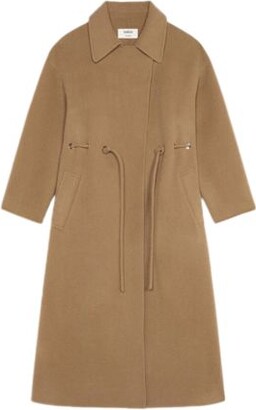 BA&SH Gus Wool Blend Tartan Plaid Oversize Coat Women's