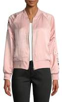 Thumbnail for your product : Cupcakes And Cashmere Donya Zip-Front Embroidered Bomber Jacket