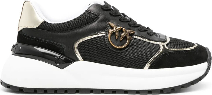 Pinko Love Birds leather sneakers