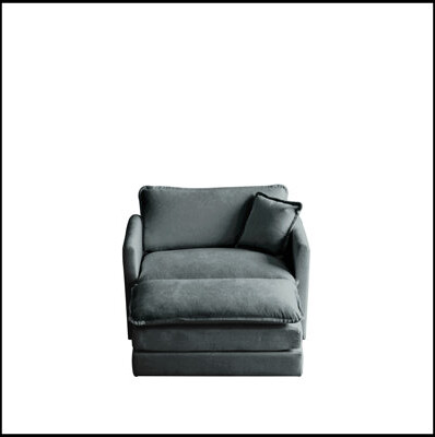 Latitude Run Modern Accent Chair With Ottoman