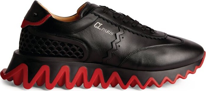 Christian Louboutin Loubishark Suede Low-top Sneakers in Black for Men