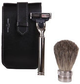 Thumbnail for your product : Jagger Mens Leather 3 Piece Travel Shaving Set