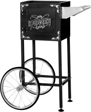 Great Northern Popcorn Popcorn Cart - Matinee Replacement Stand for 8-Ounce Poppers with Shelf, Push Handle, and Bicycle-Style Wheels - Vintage Movie Theater Style Popcorn M