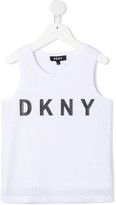 Thumbnail for your product : DKNY Logo Print Sleeveless Top