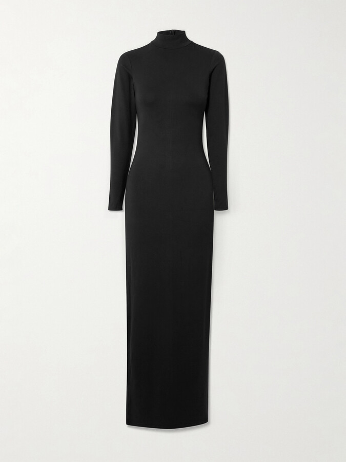 SKIMS - Smooth Layers Turtleneck Long Dress - Obsidian