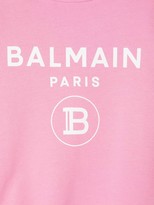 Thumbnail for your product : Balmain Kids Logo Print Cotton Sweatshirt